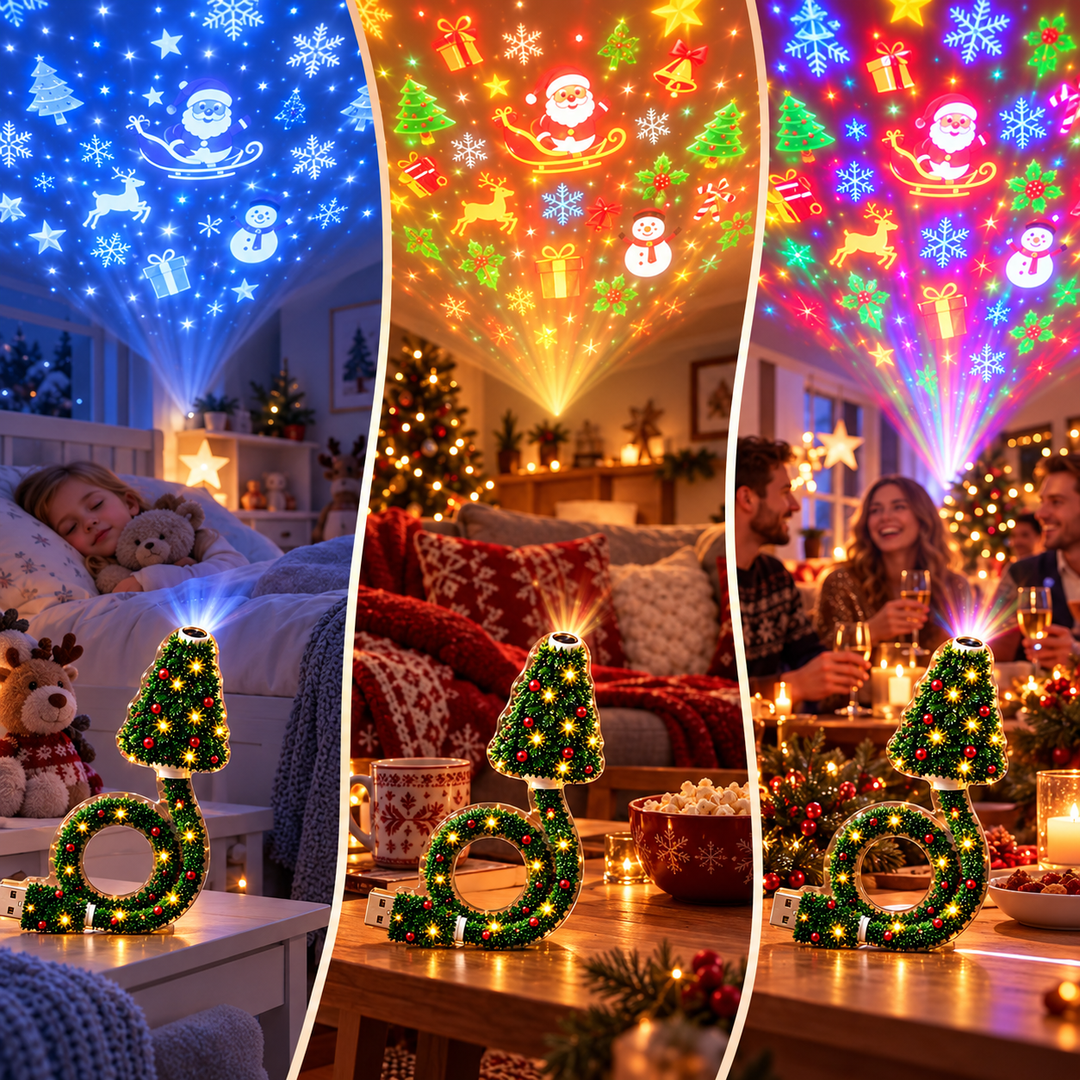Festelle - LED-Projektionslicht für den Weihnachtsbaum