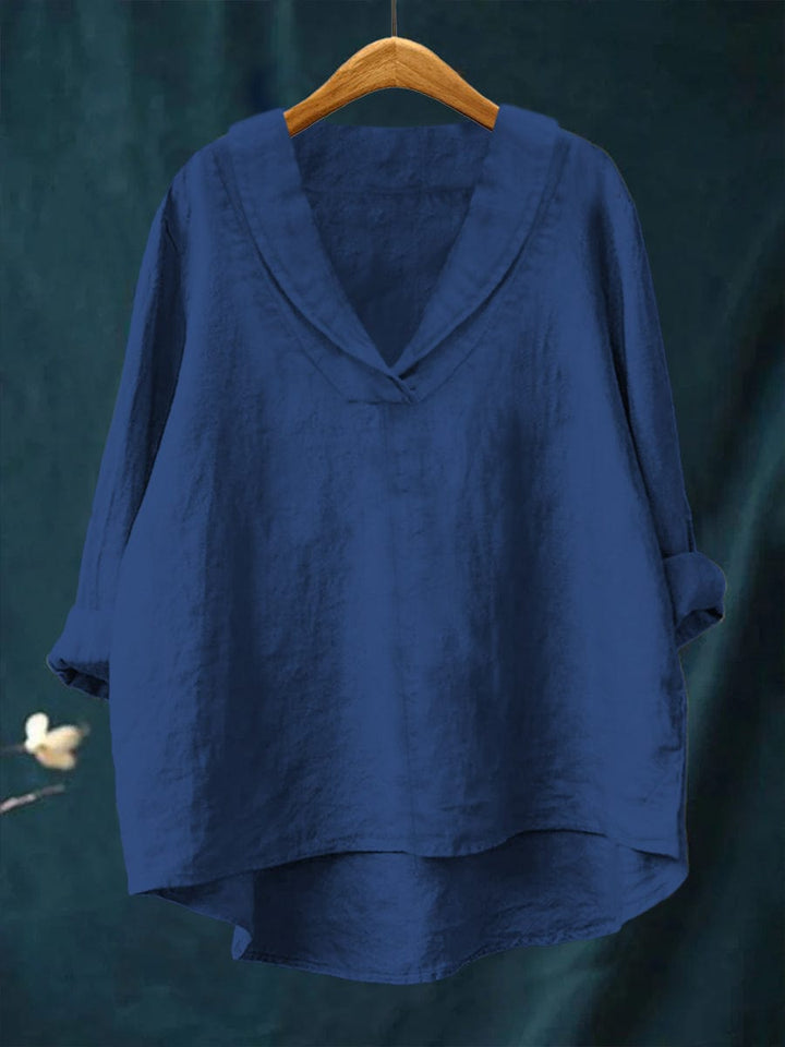 Bellissea - Elegante drapierte Bluse mit V-Ausschnitt
