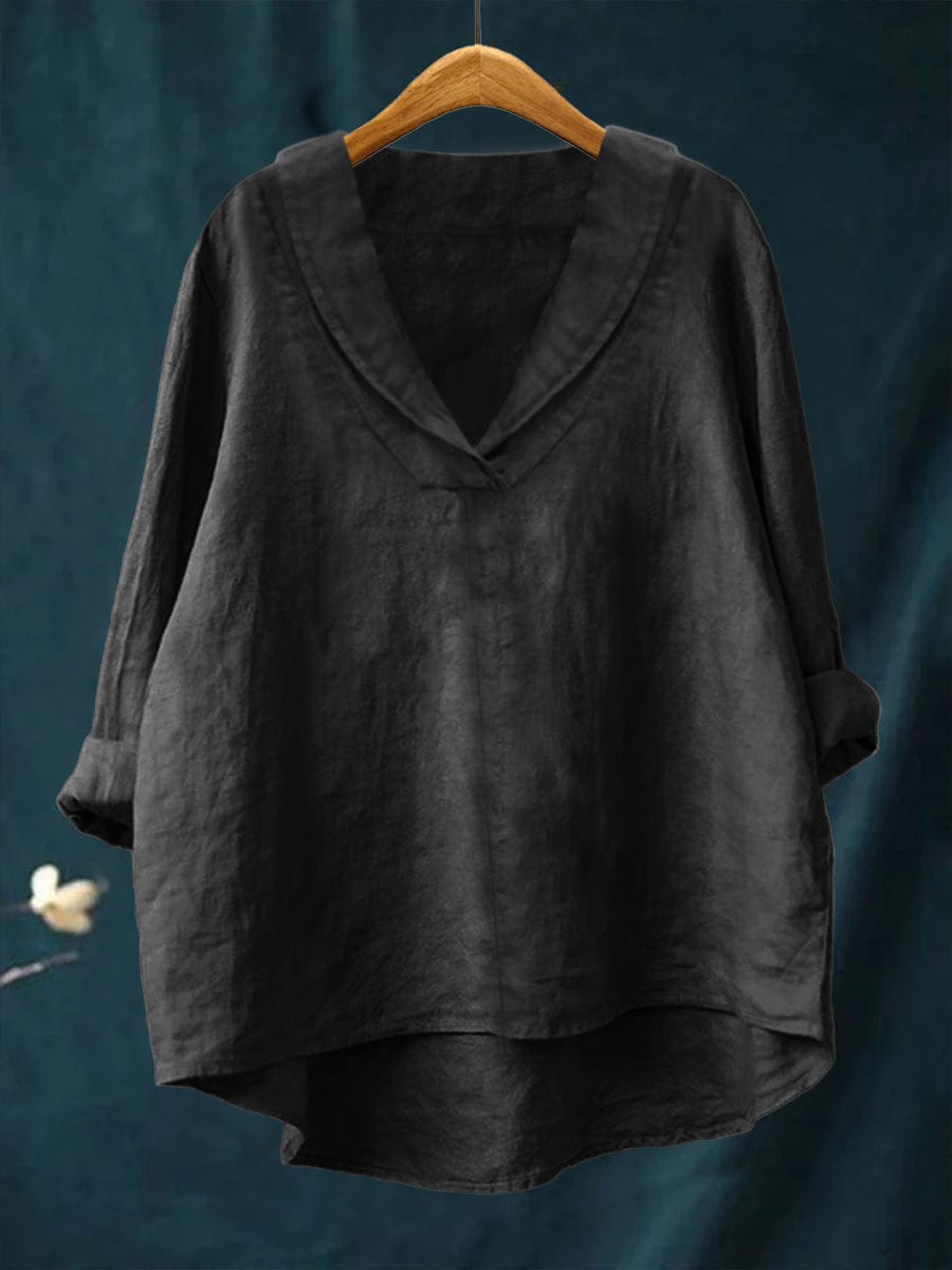 Bellissea - Elegante drapierte Bluse mit V-Ausschnitt