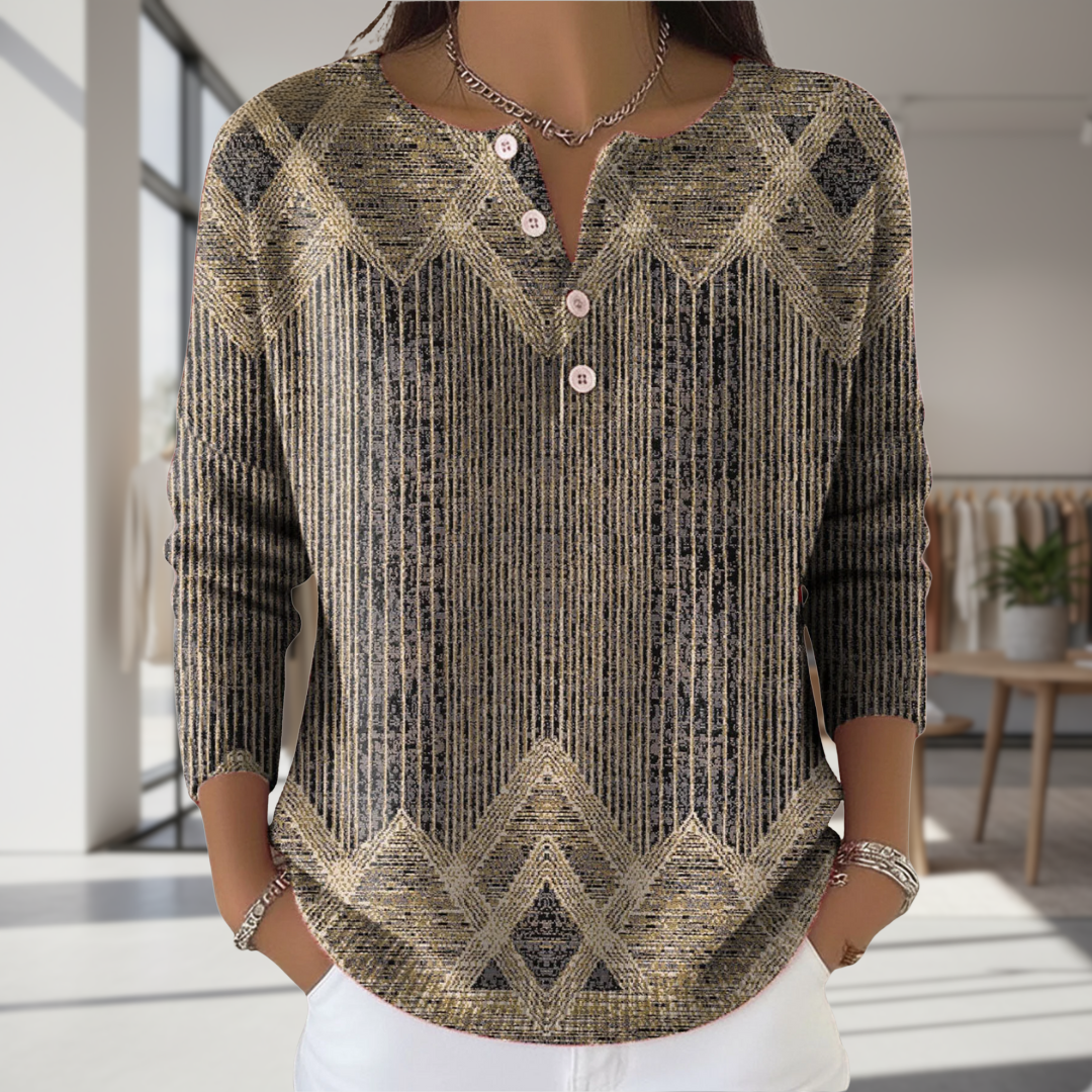 Zayarie - Gestreiftes Longsleeve mit Soft-Touch