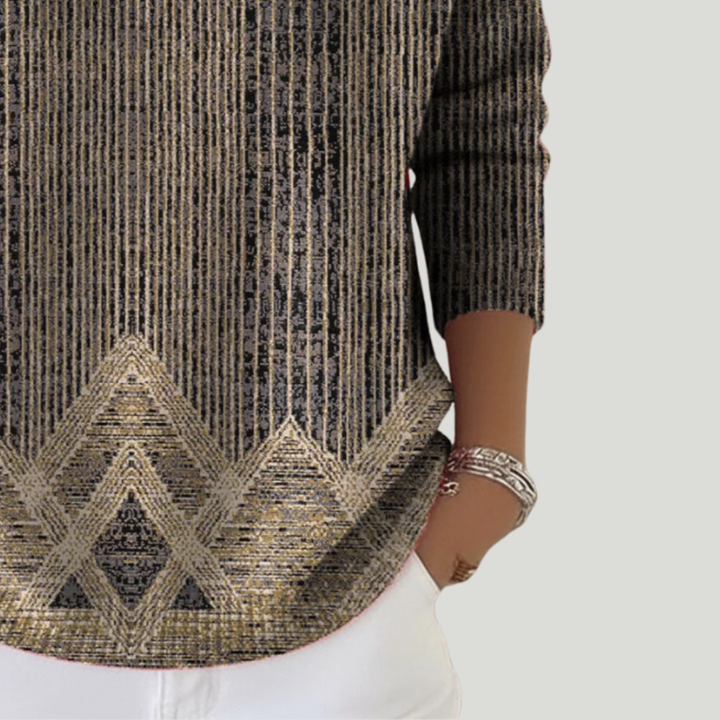 Zayarie - Gestreiftes Longsleeve mit Soft-Touch