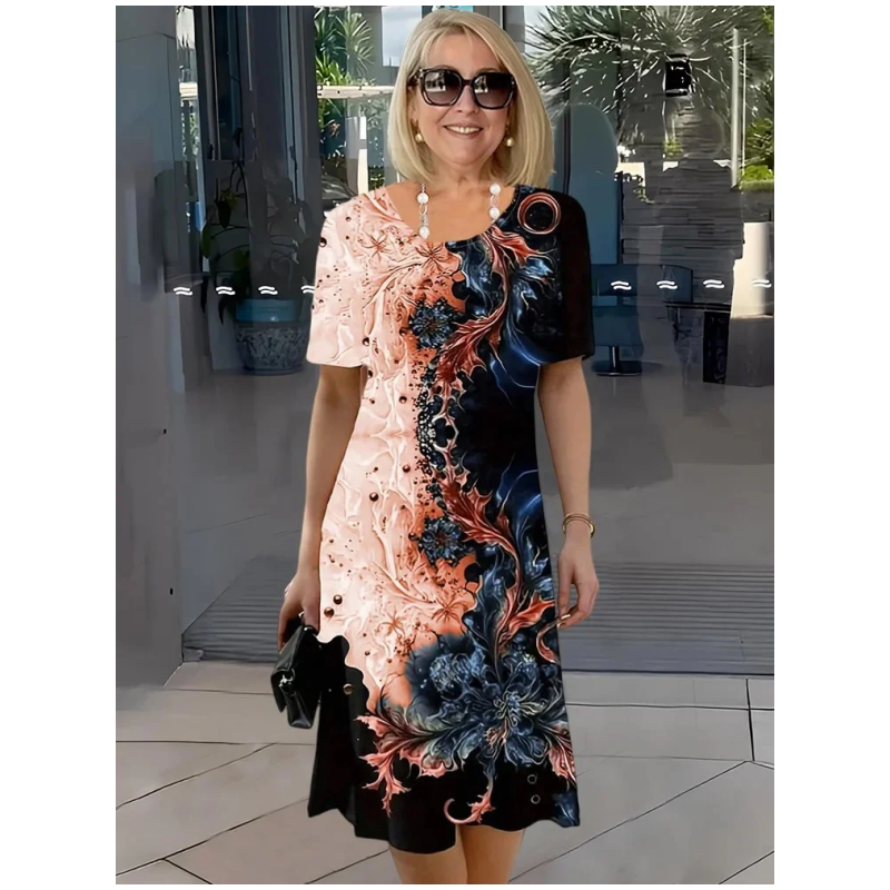 Greya - weiches, florales A-Linien-Sommerkleid