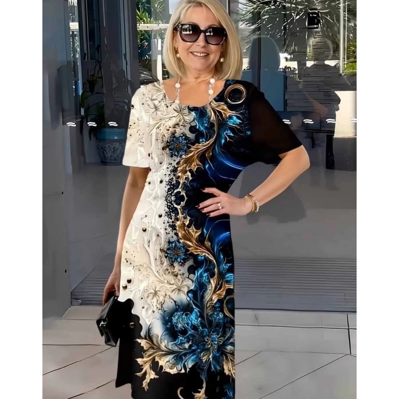 Greya - weiches, florales A-Linien-Sommerkleid
