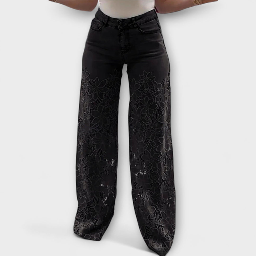 Elenai - Premium Patchwork-Jeans mit Spitze