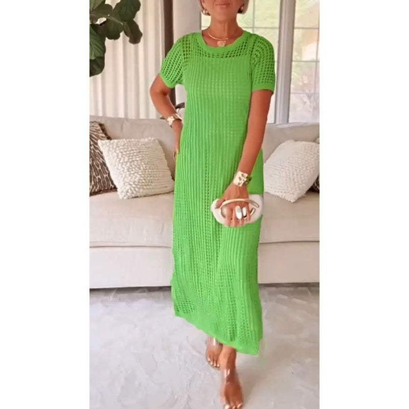 Jenae - Soft-Touch Stufen-Maxikleid