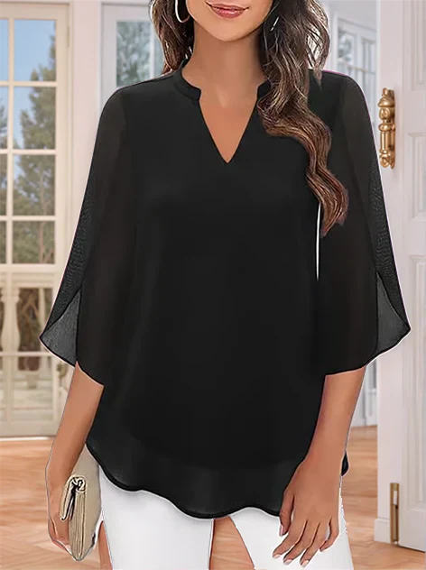 Zanyelle - Weichgriffige, mehrlagige Bluse