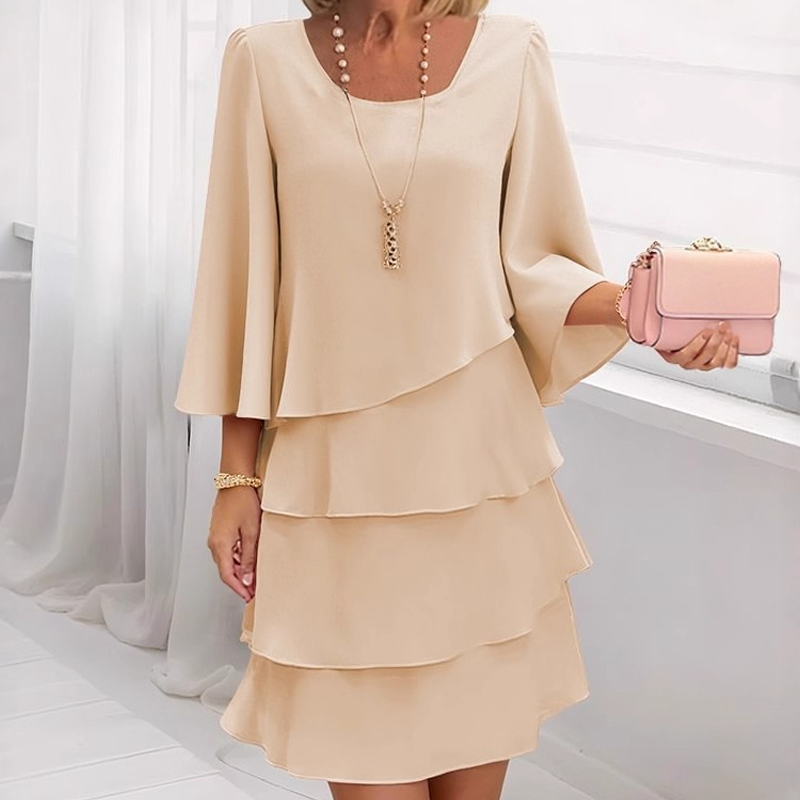 Nira - Kleid mit weichem Griff und Rüschensaum