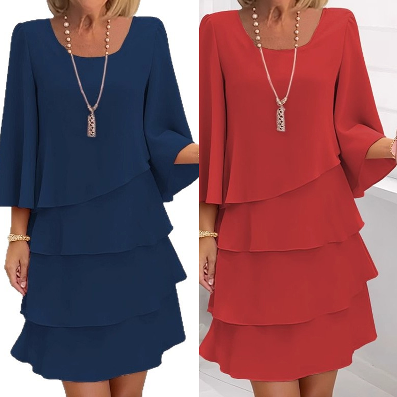 Nira - Kleid mit weichem Griff und Rüschensaum