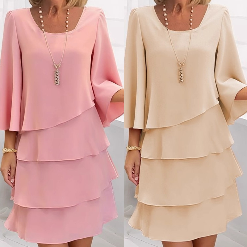 Nira - Kleid mit weichem Griff und Rüschensaum