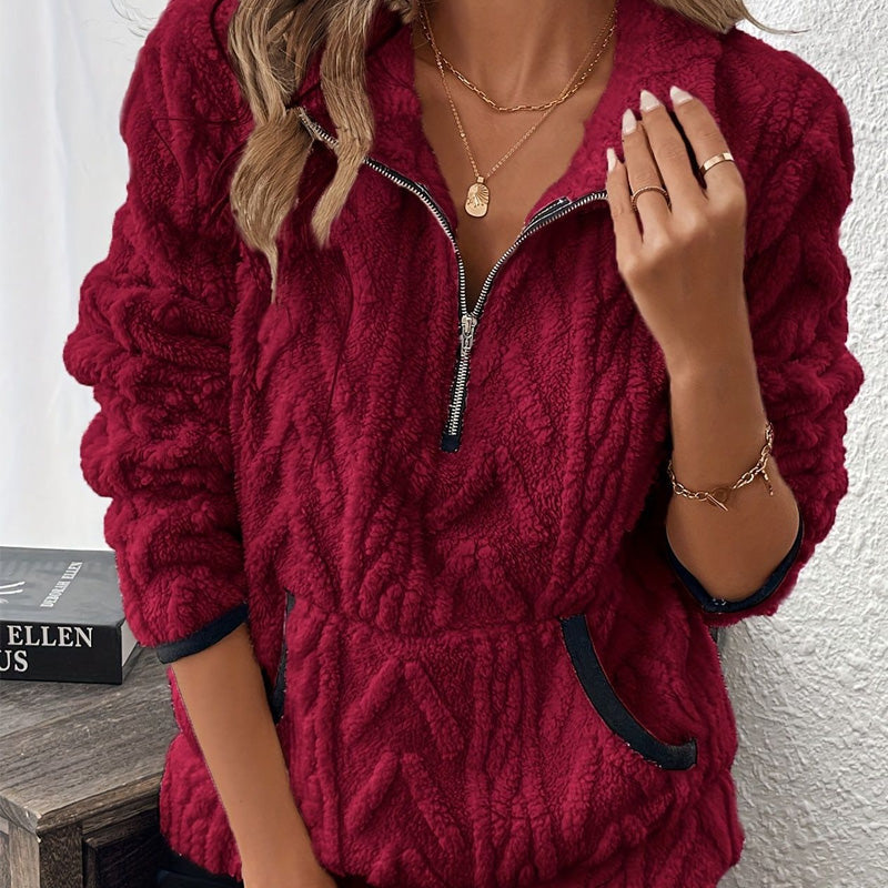 Lurein - Half-Zip-Pullover mit Soft-Touch-Finish