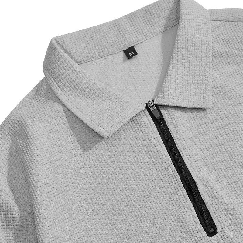 Vexar - Loungewear-Set aus Soft-Touch-Waffelstrick mit Quarter-Zip