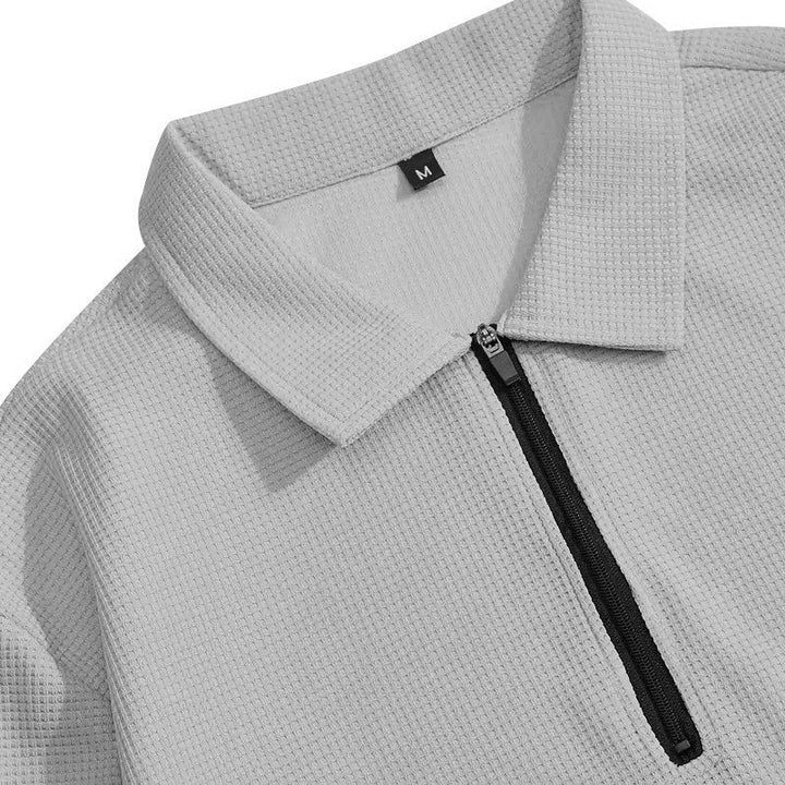 Vexar - Loungewear-Set aus Soft-Touch-Waffelstrick mit Quarter-Zip