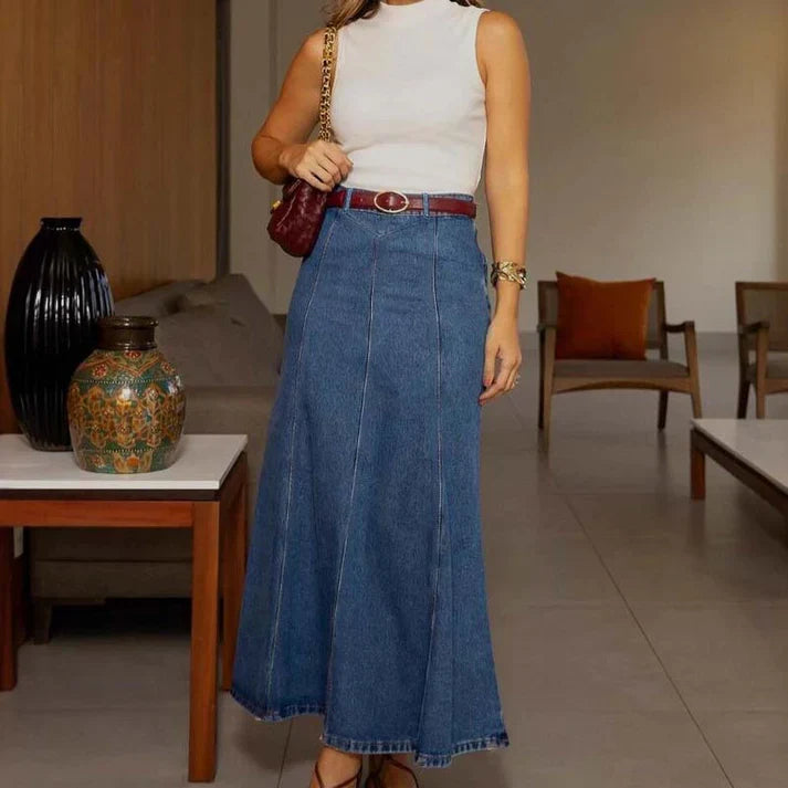 Tiaressa - Denim-Maxikleid