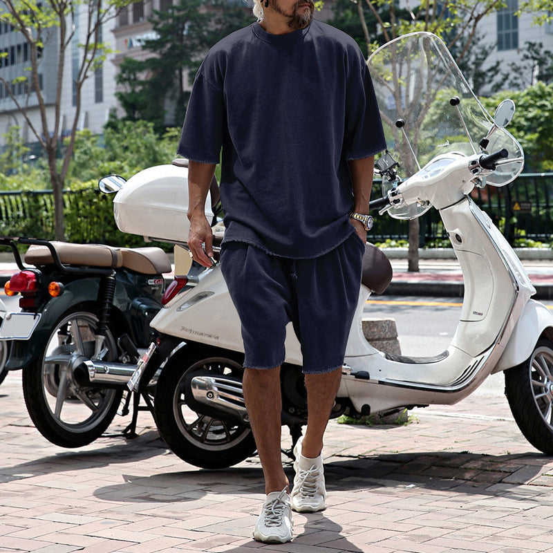 Eamon - lässiges Oversize T-Shirt- und Shorts-Set