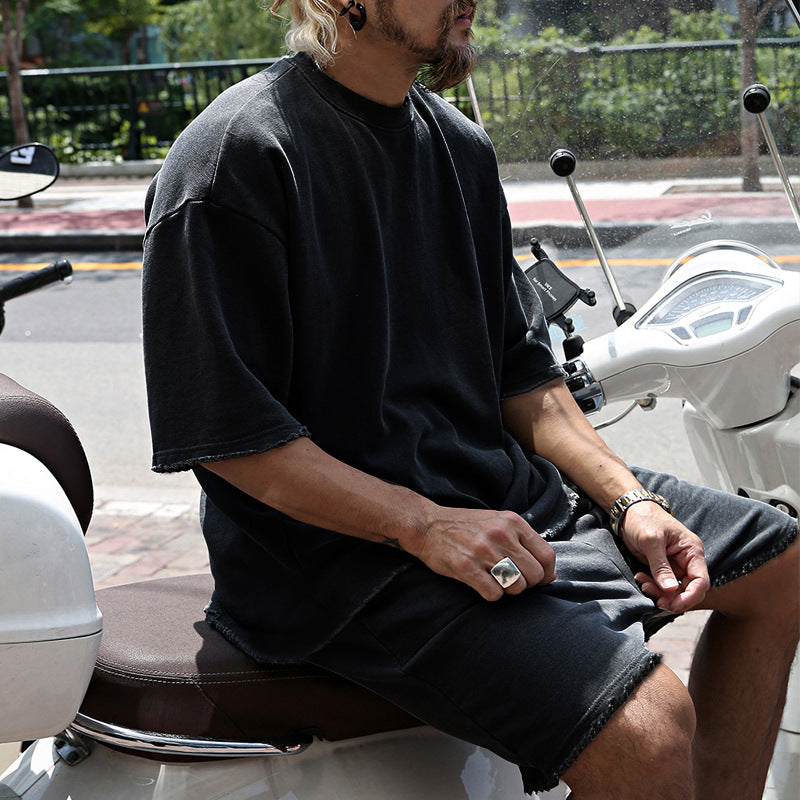 Eamon - lässiges Oversize T-Shirt- und Shorts-Set
