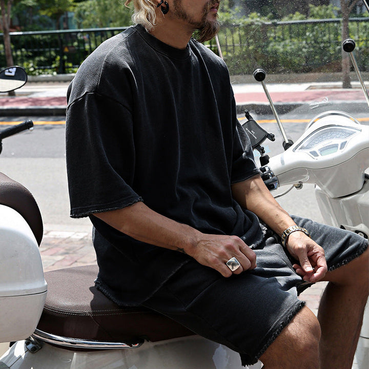 Eamon - lässiges Oversize T-Shirt- und Shorts-Set
