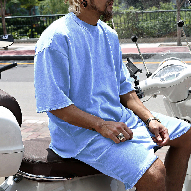 Eamon - lässiges Oversize T-Shirt- und Shorts-Set