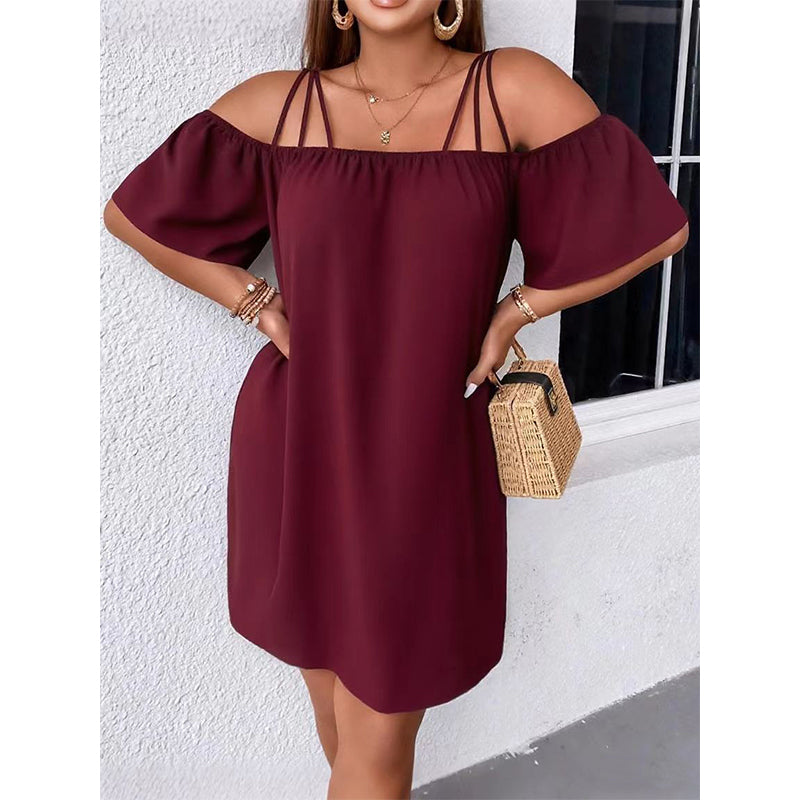 Alissia - Luftiges schulterfreies Kleid