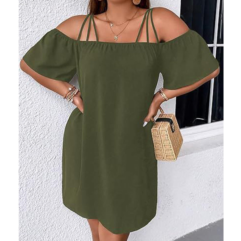 Alissia - Luftiges schulterfreies Kleid