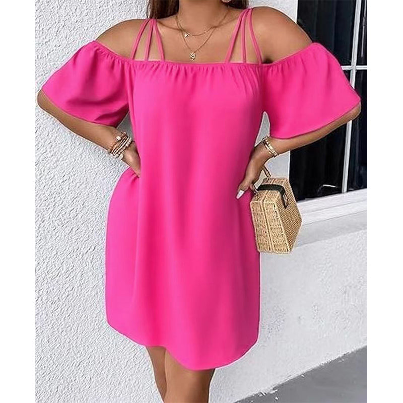 Alissia - Luftiges schulterfreies Kleid