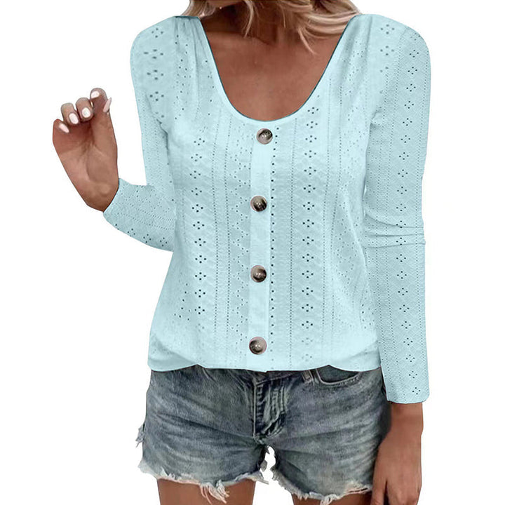Aelwen - Soft-Touch-Bluse mit Rundhalsausschnitt
