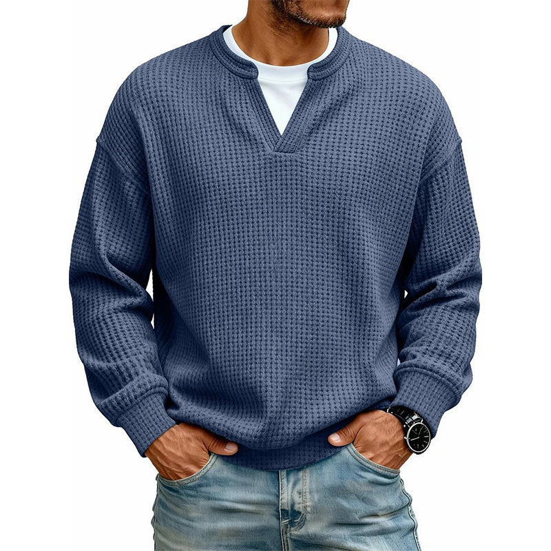 Gustav - Waffelstruktur-Langarmshirt