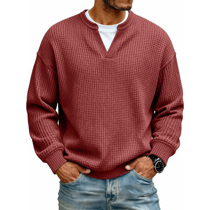 Gustav - Waffelstruktur-Langarmshirt