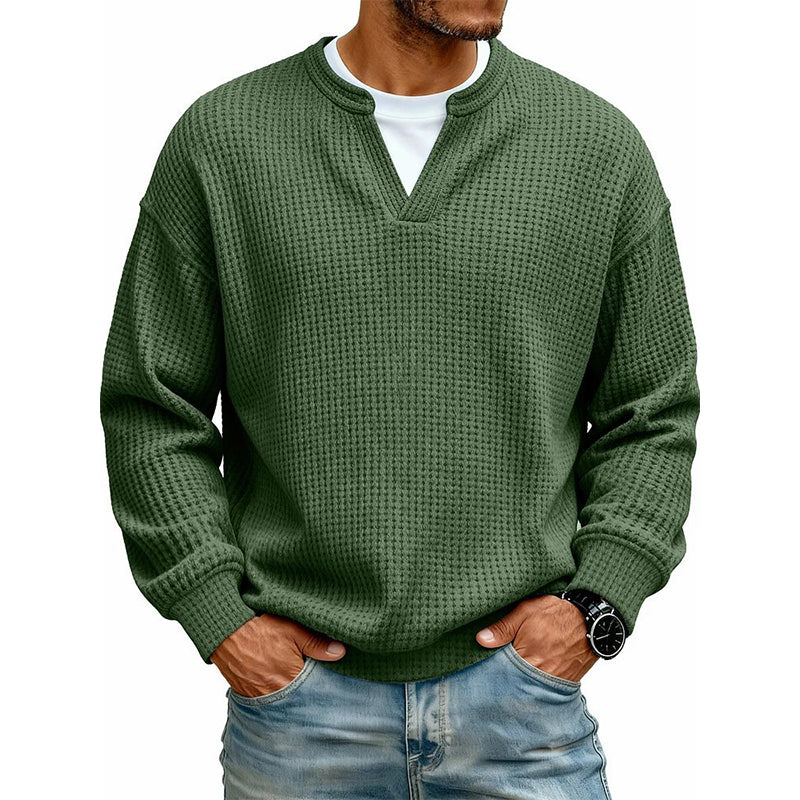 Gustav - Waffelstruktur-Langarmshirt