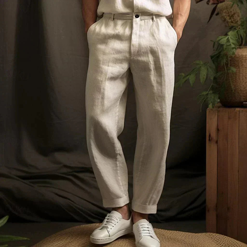 Yorick - Atmungsaktive Leinenhose mit Kordelzug
