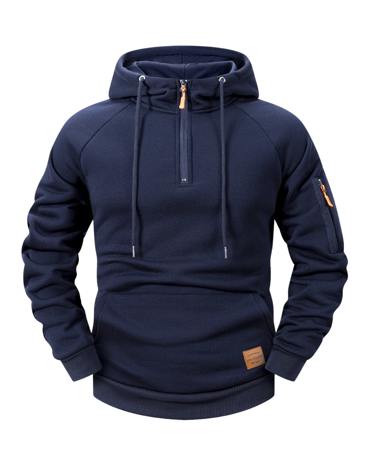 Quenford - Softtouch-Reißverschluss-Hoodie