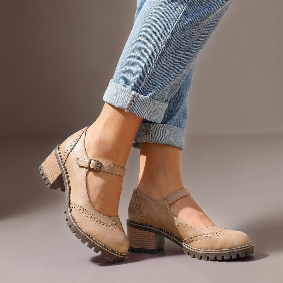 Ilyra - Blockabsatz-Schuhe mit Riemchen und Schnalle
