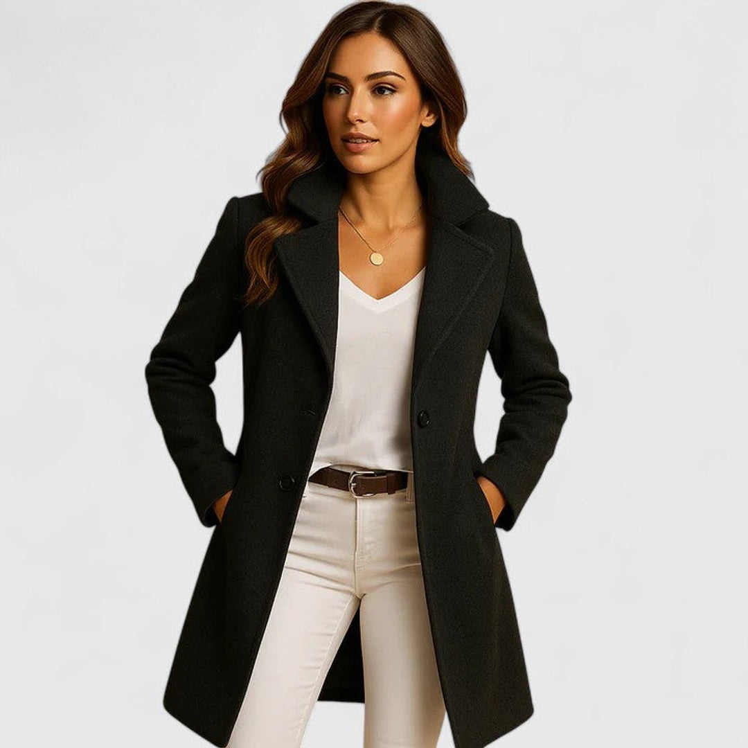 Nella - Langer Mantel mit Revers