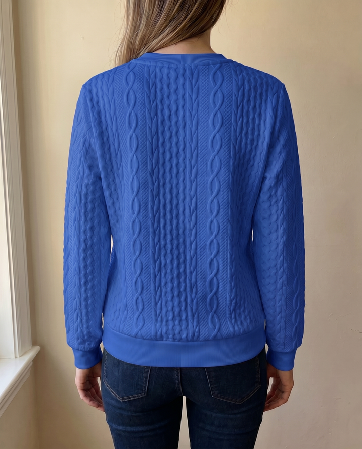 Darla - Strukturierter Zip-Pullover