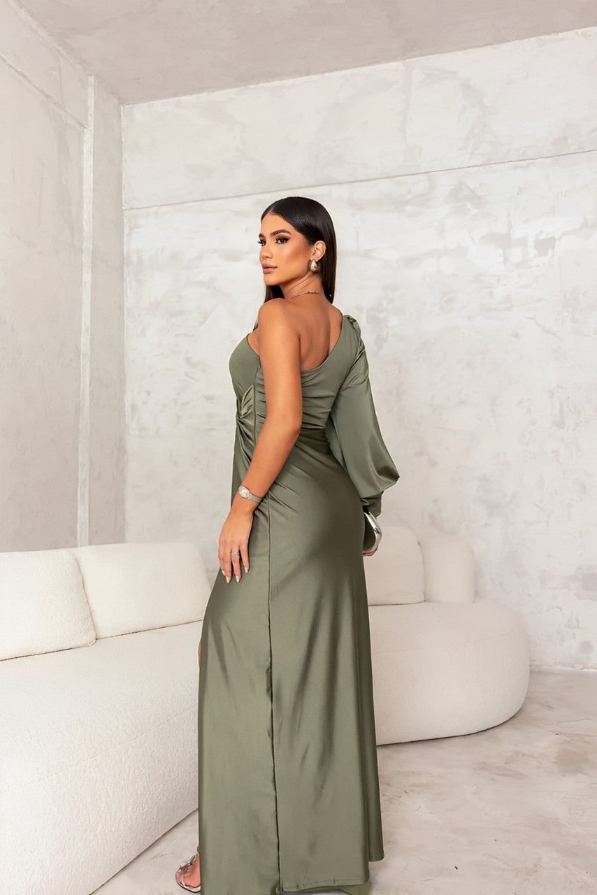 Xiomara - Soft-Touch One-Shoulder-Maxikleid