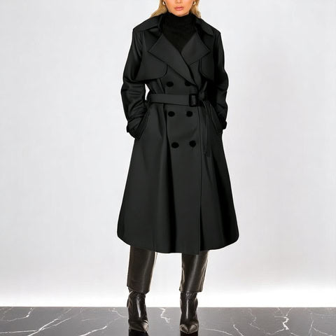 Aliki - Doppelreihiger Trenchcoat mit Gürtel